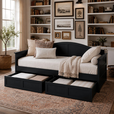 Acadia Wood Daybed with Storage Drawers