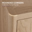 VANIRROR 24" W Laundry Room Wall Cabinet with Push-to-Open Doors, Adjustable Shelf and Open Shelf, Natural Oak