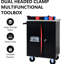Chariot multi-outils avec dimensions de 20,63 x 12,99 x 25,16 pouces - armoire en acier noir et rouge, 21,64 x 13,79 x 31,42 pouces
