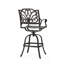 Tabouret pivotant en fonte d'aluminium