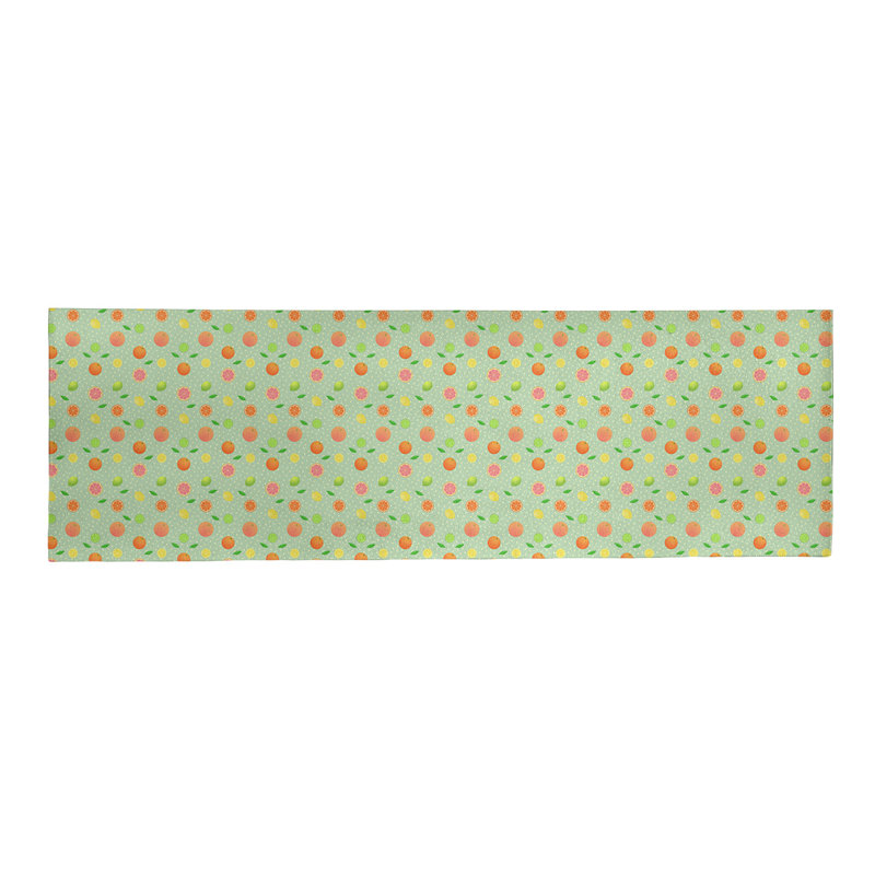Tapis de la zone verte agrume fruits, Tapis de couloir 2 pi 6 po x 8 pi