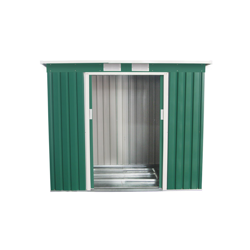 7 ft. W x 4 ft. D Metal Pent Storage Shed, Green