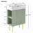 21.6" Green Bathroom vanity, Left side storage