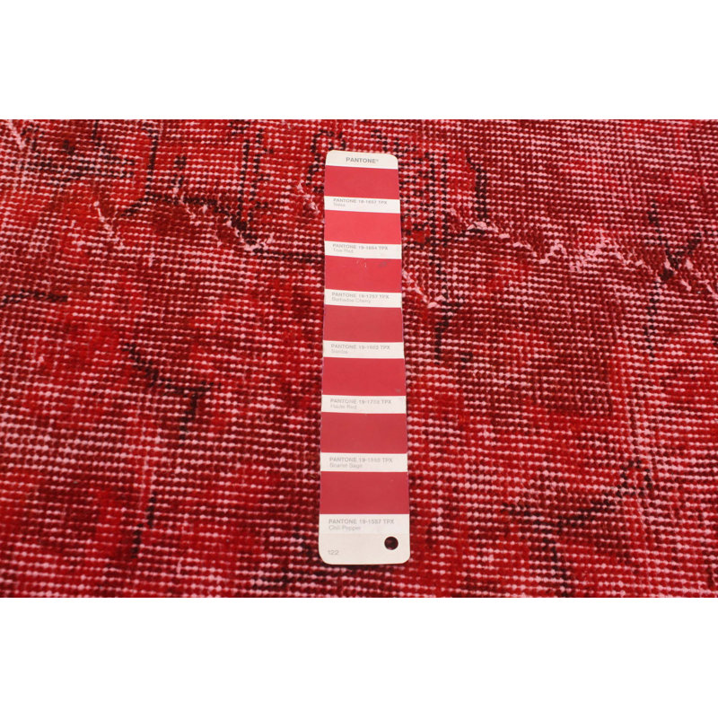 Nataysia One-of-a-Kind 6'8" X 9'10" 2000s Wool Area Rug in Dark Red