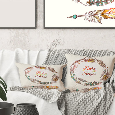 Housse et insert de coussin rectangulaire en plumes