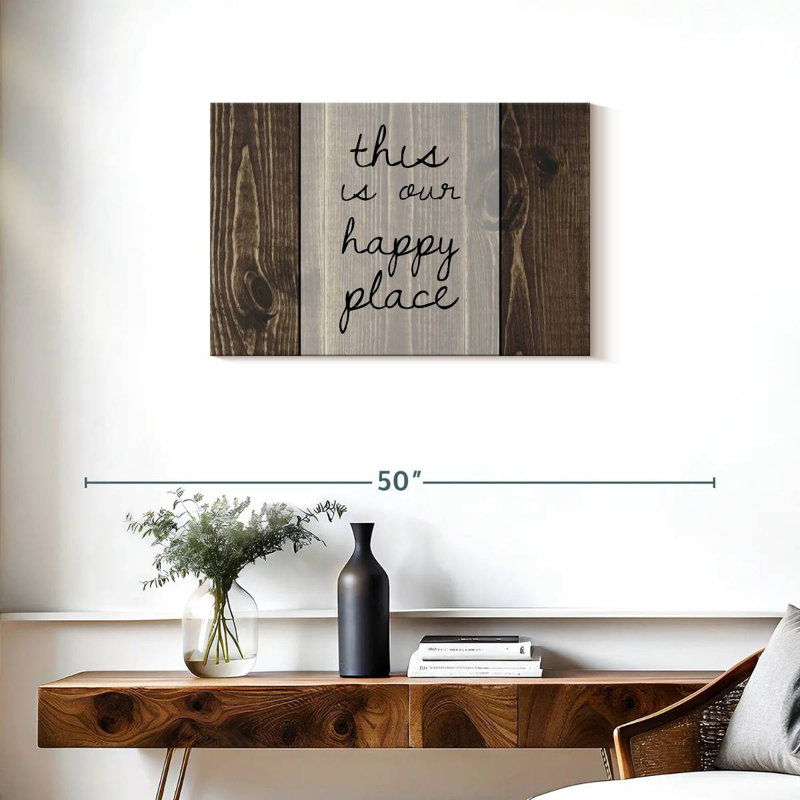 Plaque murale Our Happy Place, H 20 po x l 30 po