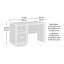 Bureau, finition gris moyen
