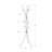 Coat Rack, Hall Tree, Free Standing, 11 Hooks, Entryway, 74"H, Bedroom, Grey Metal, Contemporary, Modern-842123379