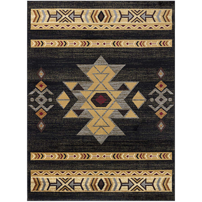Southwest Area Rug, Stain Resistant Area Rug, Accent Rug, Rectangle 5'3" x 7'3"