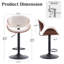 Tabourets de bar pivotants à hauteur ajustable avec comptoir en bois d'unité centrale pour le bar, la cuisine et la salle à manger-1373736983-1374666733