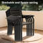 Chaises d'extérieur noires en métal, une de 2 pour les jardins, les terrasses et les piscines. Cadre météo, procédé écologique, salle à manger au bord de la piscine. Fer, finition, installation rapide