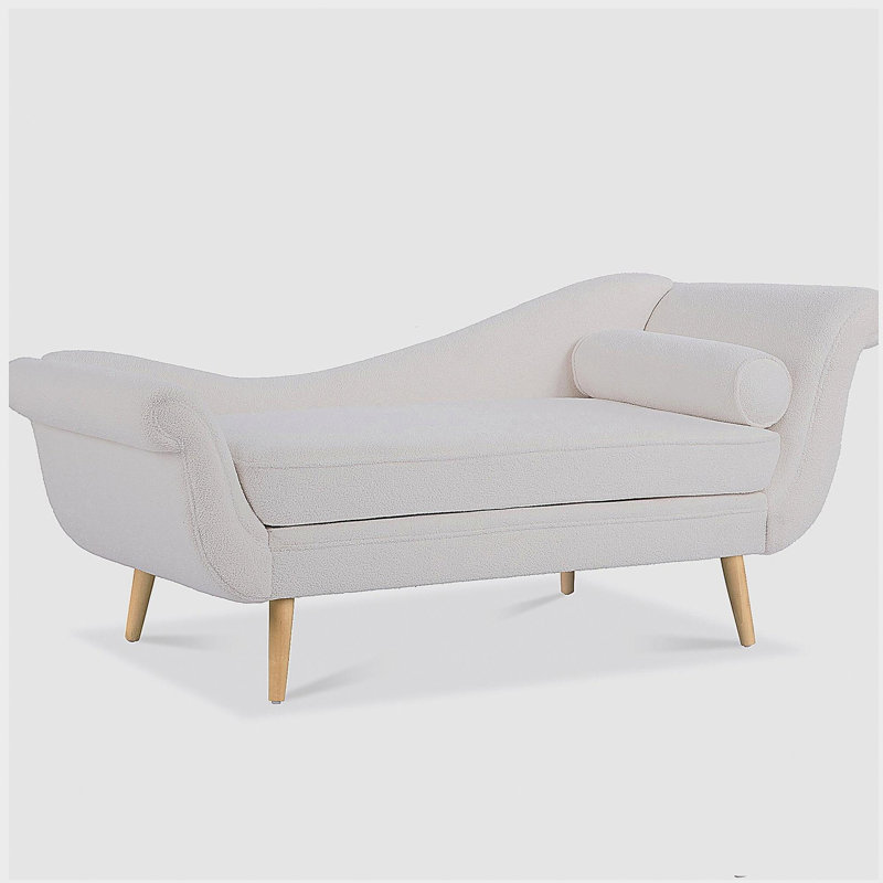 Chaise longue avec accoudoirs à volutes