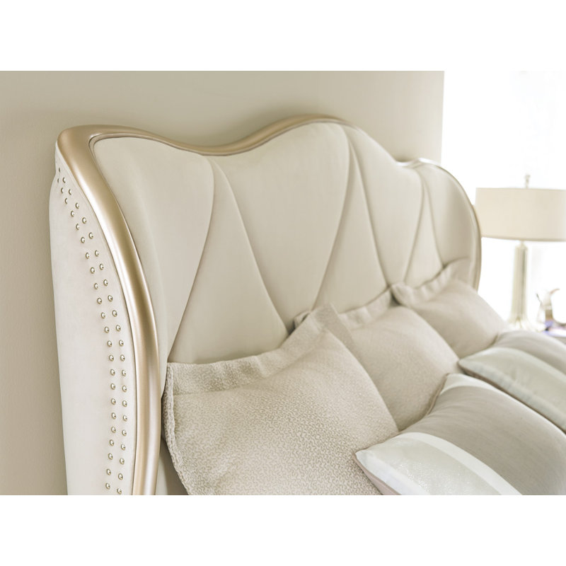 Adela Upholstered Wingback Bed, King