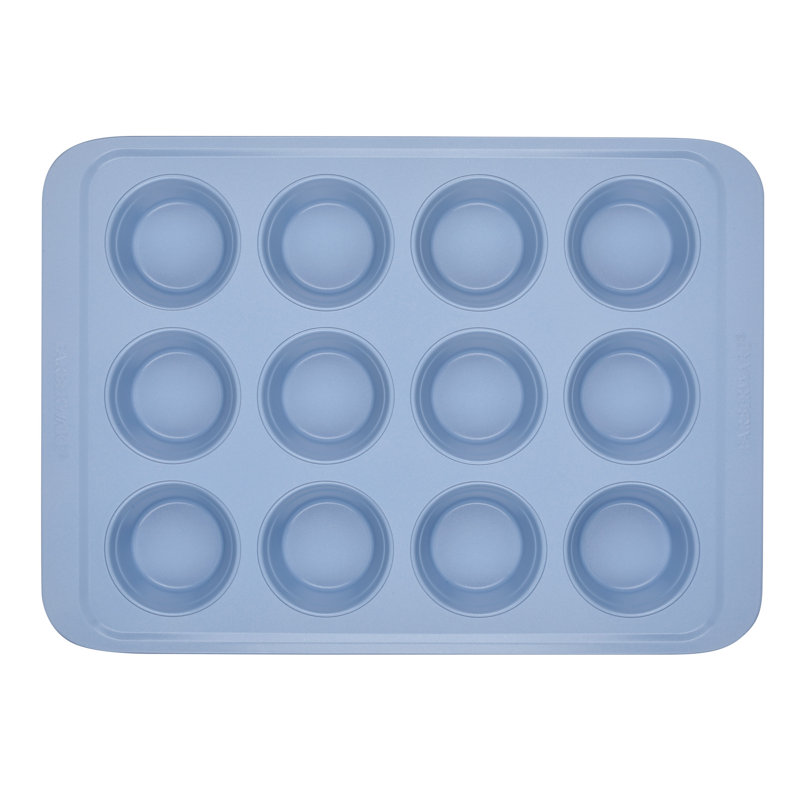 Blue Nonstick 12-Cup Heavy-Duty Muffin Pan