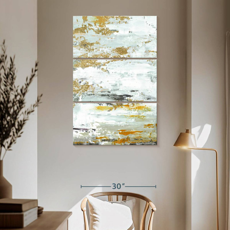 Avery Gold Magic Vertical Abstract II, 65" H x 42" W