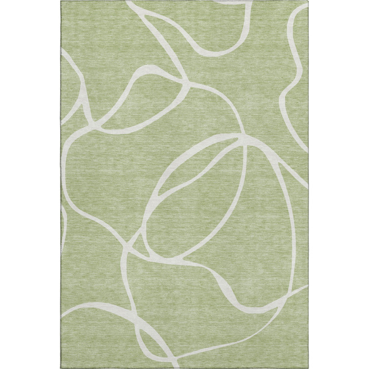 Premium Machine Washable Corum AMF999 Swirls Rug