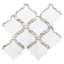  Carreau de mosaïque murale en verre satiné Tahitian Pearl 14 po x 14,5 po