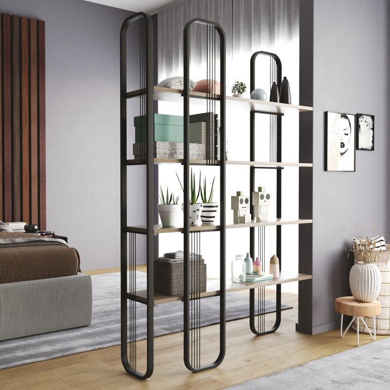 Baugus 182cm H x 124cm W Standard Bookcase