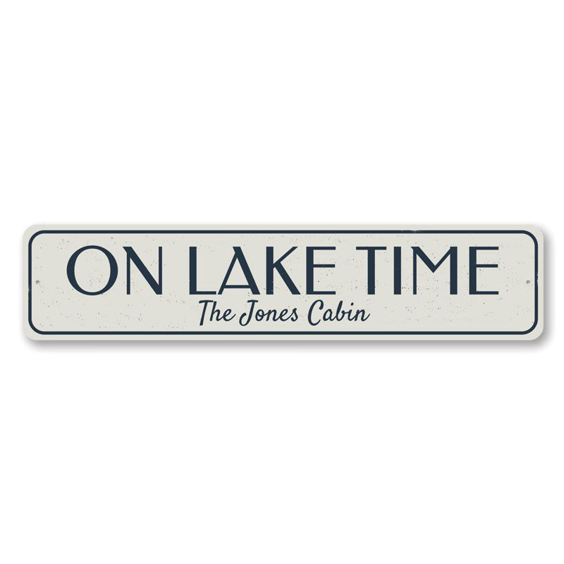 Signe en aluminium «On Lake», H 6 po x l 24 po x P 0,063 po
