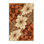 Tapis à poilsettia doux et moelleux à motif floral brun et beige
