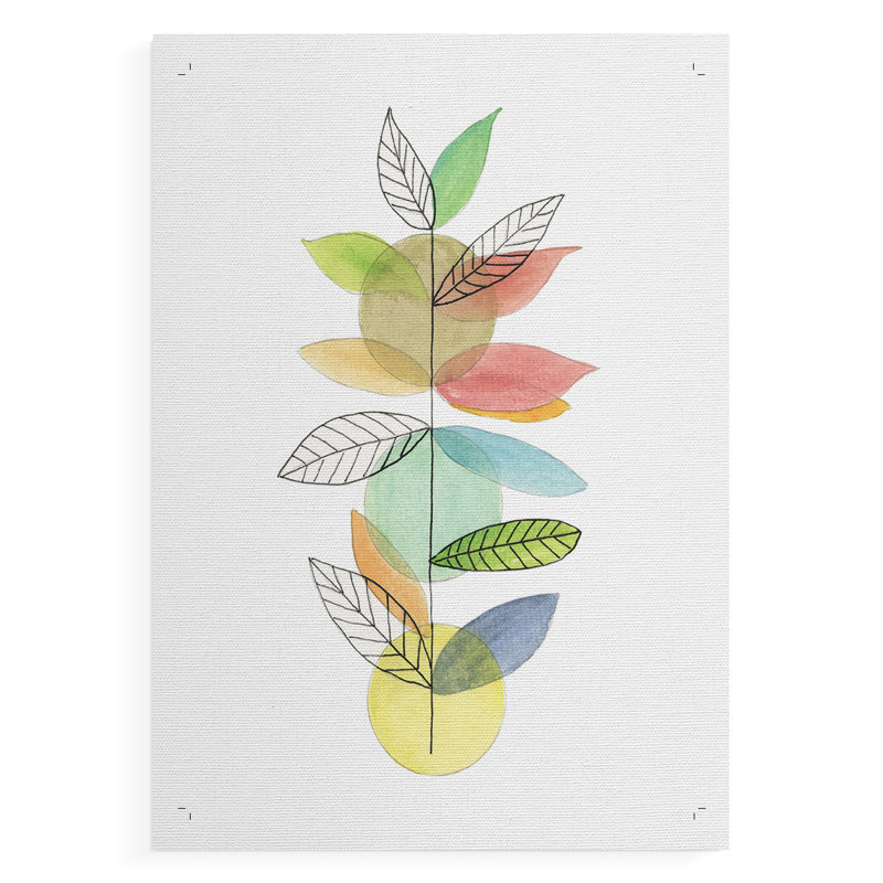 Moon Rising Leaves II - Impression sur toile seulement - NON-CADRE, H 18 po x l 12 po