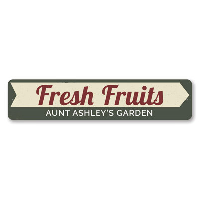 Fresh Fruits Aluminum Sign