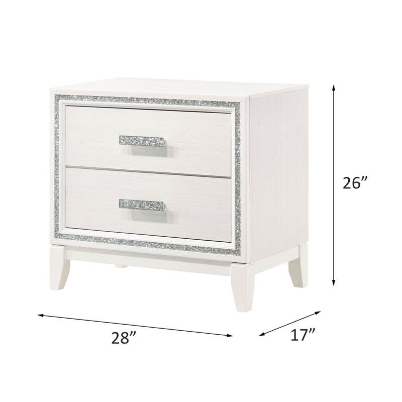 Haiden White Finish Nightstand