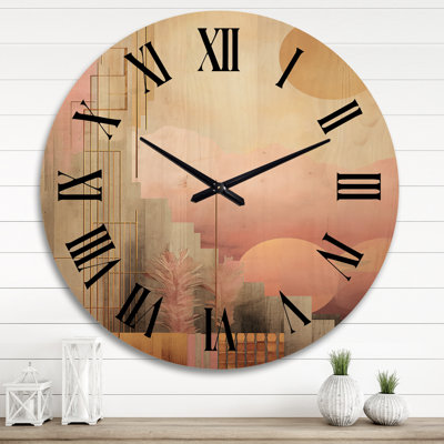 Aneudy Solid Wood Wall Clock