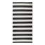 Tapis d'extérieur noir / blanc à rayures 5 pi x 8 pi