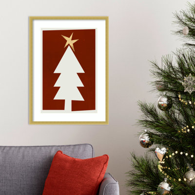 «Oh Silent Night» par Wood, reproduction d'art encadrée