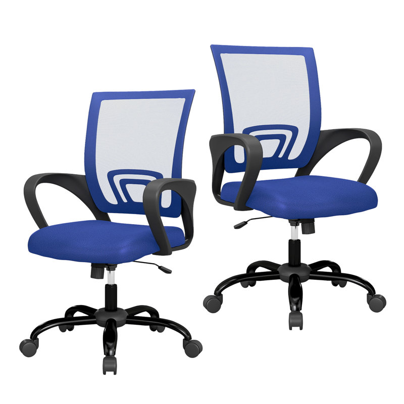 Chaise de bureau en filet, Bleu