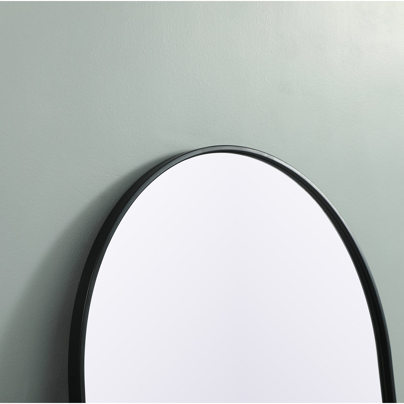 Sabine Metal Arch Wall Mirror, Black, 74" x 28"
