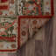 Tapis en laine rouge/beige 8 pi x 9 pi 10 po one-of-kind à la main-noué la new age oushak Lockbourne