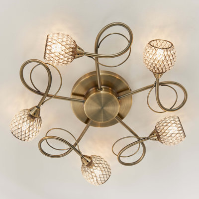 Coven Glass Semi Flush Mount