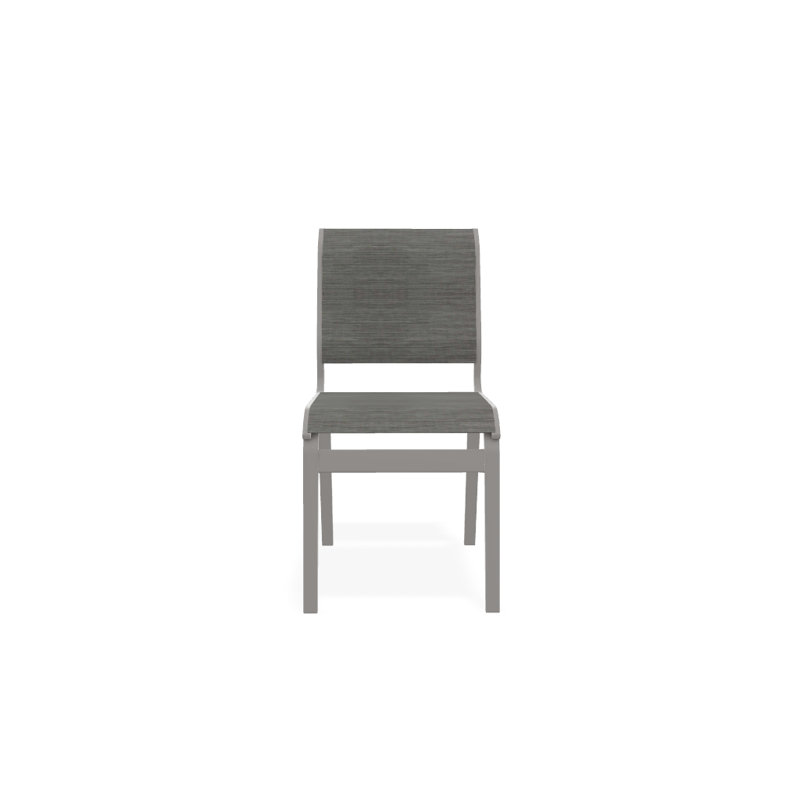 Chaise d'appoint de salle à manger Hiraku, Gris chaleureux texturé, Sicile