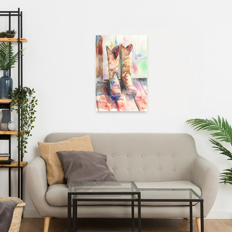 A Cowboy'S Companion Vintage Abstract Wall Art Print 1 Piece Wrapped Canvas Wall Art, 60.96cm H x 40.64cm W