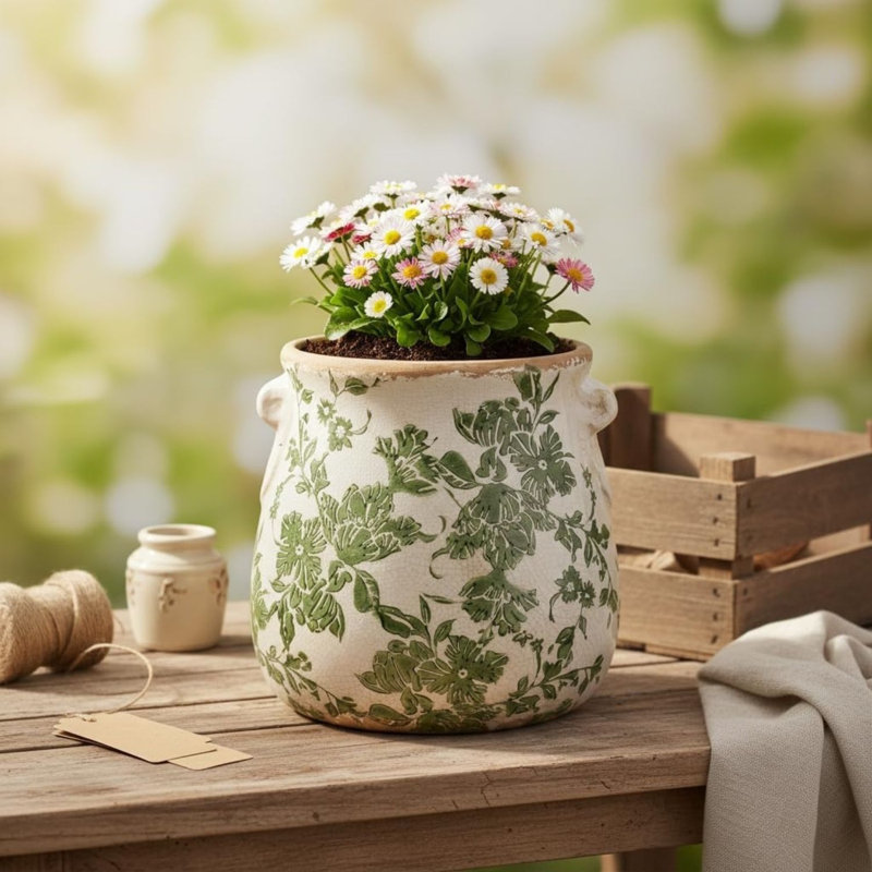 Ceramic Flower Pot / Indoor Planter with Drainage