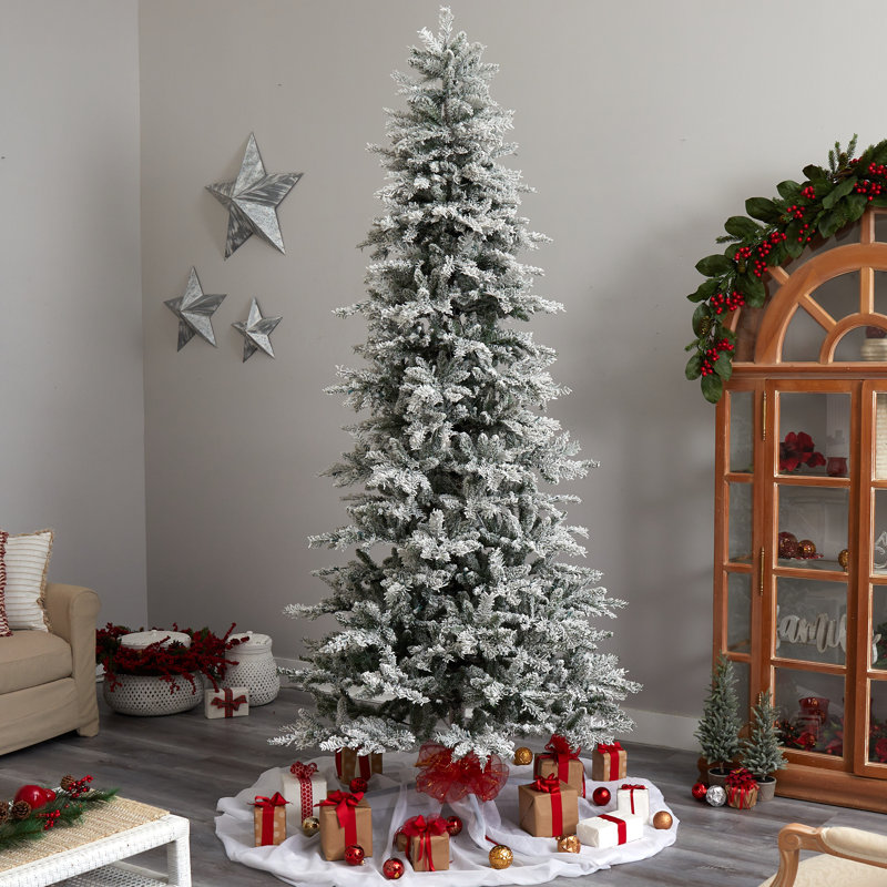 Lighted Artificial Christmas Tree, 9.5' H