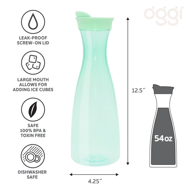 Pot à jus avec couvercle rabattable (1,6 l, 54 oz) - teinte verte