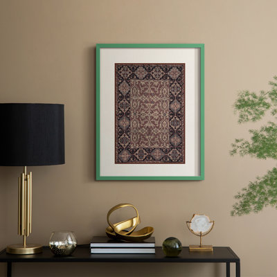Vintage Abstract Print LXXIV Framed Print - Solid Wood