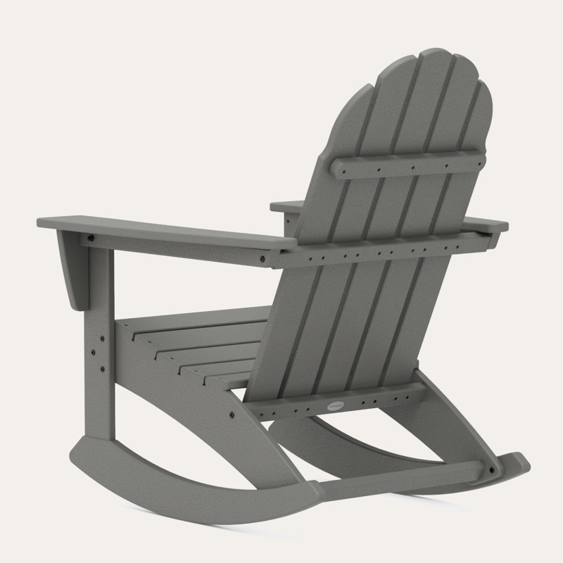 POLYWOOD Vineyard Adirondack Rocking Chair, Slate Gray