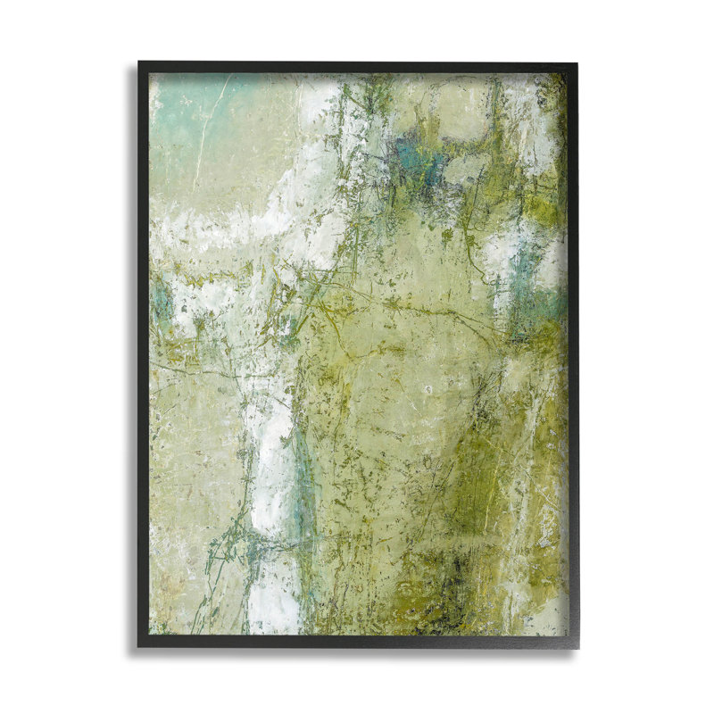 Jagged Abstract Composition, estampe numérique encadrée par Carole Leslie, Cadre photo noir, H 20 po x l 16 po x P 1,5 po