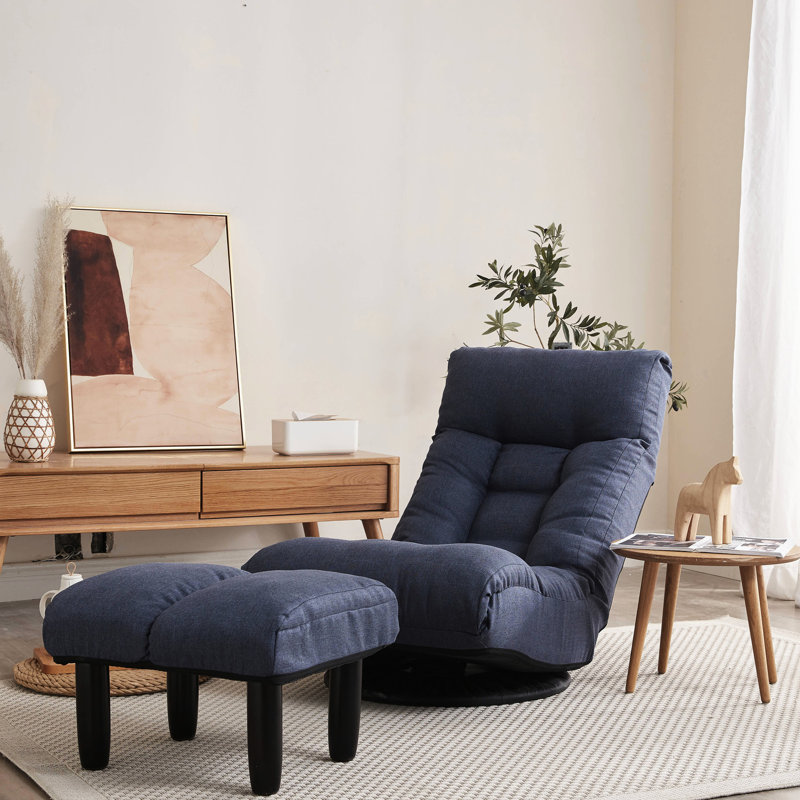 Multifunctional Chair, Adjustable Sections - 29.34 Lb Lightweight Design Ergonomic Bedroom Chair With Linen Filler, 360-degree Rotation For Relaxation