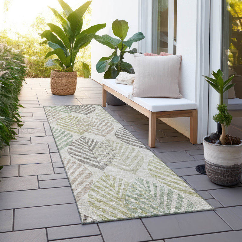 Neysa Floral Indoor / Outdoor Rug, Runner 2'3" x 7'6"
