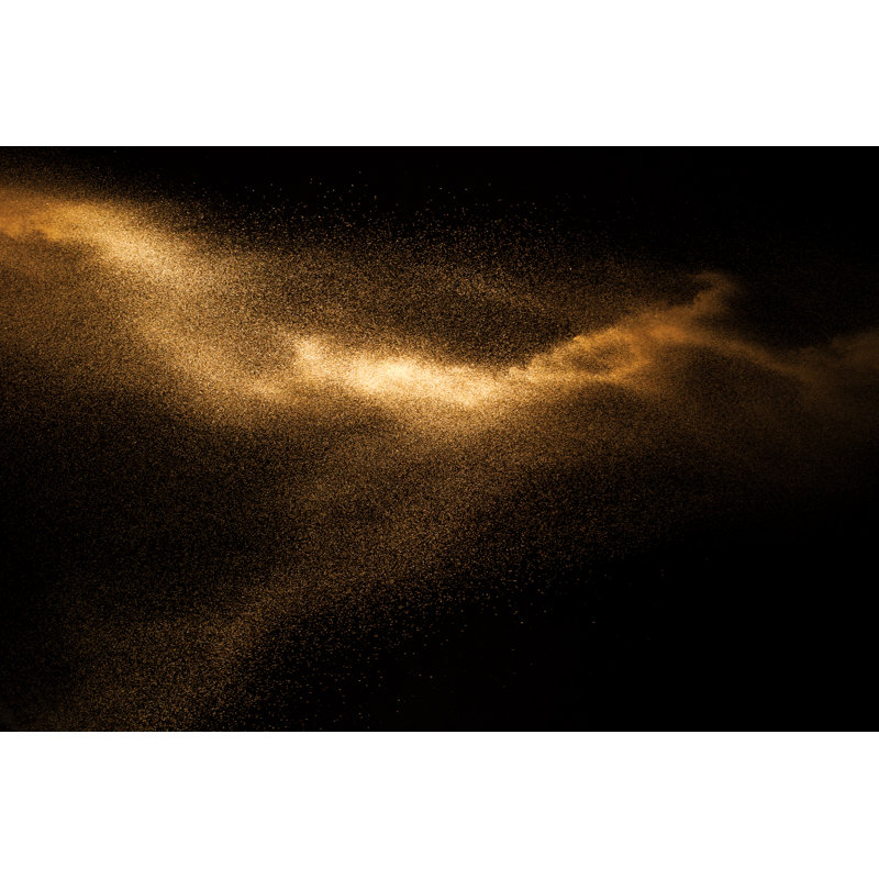 Sable doré sur fond noir - impression sur toile tendue, H 8 po x l 12 po