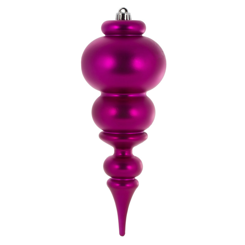 Ornement de Noël 14 po faîteau, Fuchsia mat