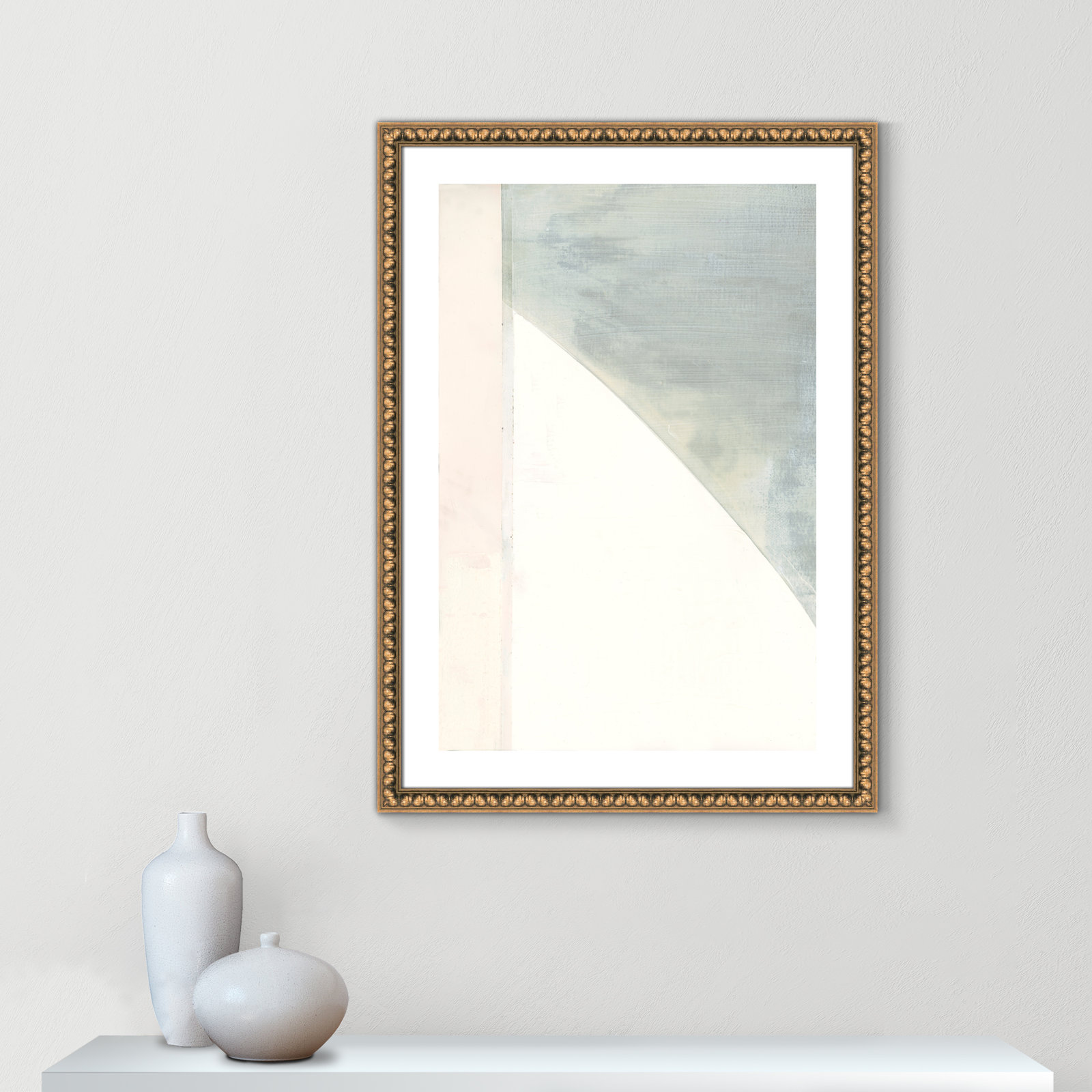 In Neutral I - Painting Print, Gold Bead Framed Paper, 35.5" H x 25.5" W x 1.13" D