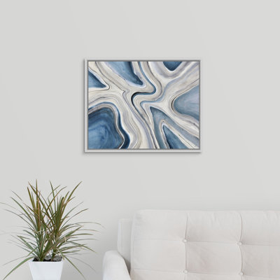 « blue geode », peinture sur toile