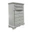Commode 5 tiroirs Flora, finition blanche-1950077369