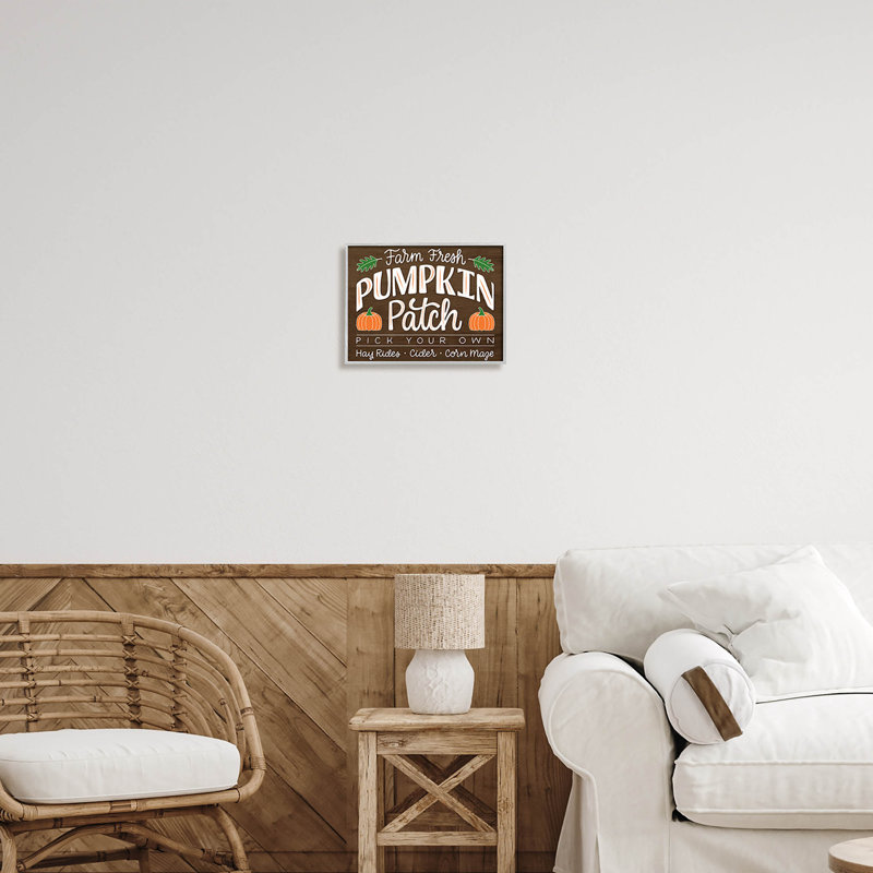 Farm Fresh Pumpkin Patch at-200, H 11 po x l 14 po x P 1,5 po, Estampe numérique Farmhouse